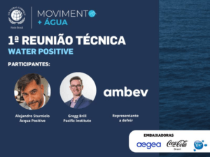 Capa descritiva do evento: 1º Reunião Técnica – Movimento +Água